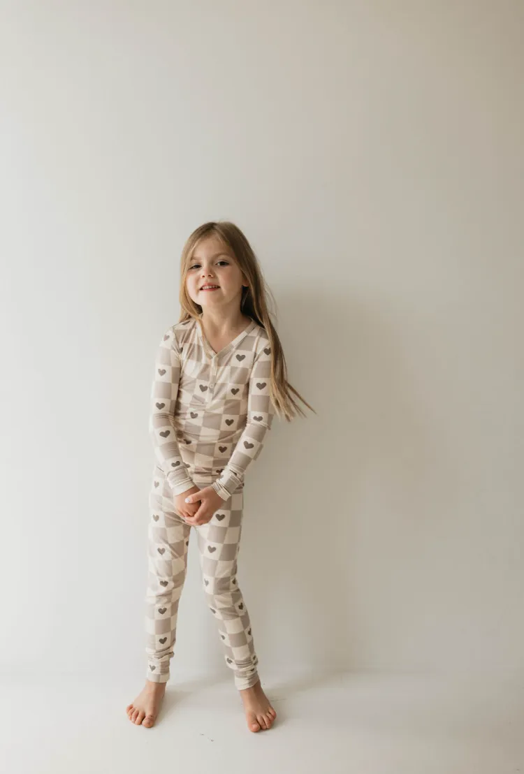 Check Your Heart  |  Two Piece Bamboo Pajamas