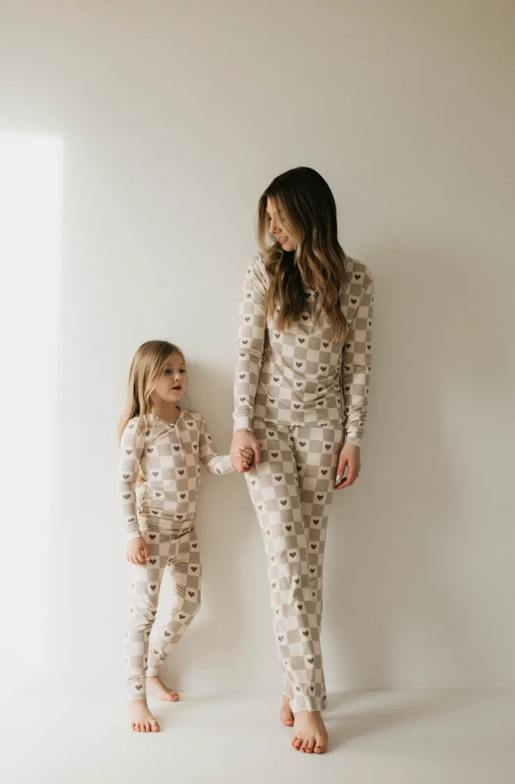 Check Your Heart  |  Two Piece Bamboo Pajamas