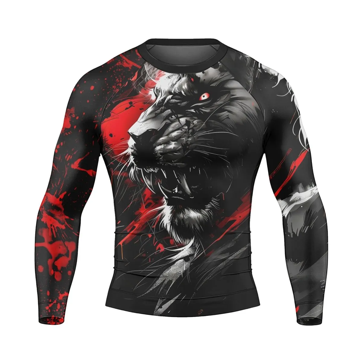 Dangerous Lion Men's Long Sleeve Rash Guard
