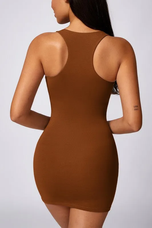 Fashionable Slim Skinny Hip Wrap Mini Dress