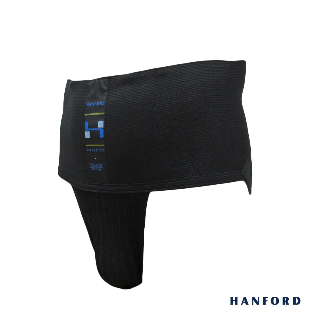 Hanford Athletic Men Supporter 6inches Plain Garter - Black (Single Pack)