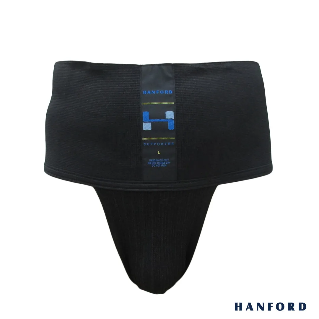 Hanford Athletic Men Supporter 6inches Plain Garter - Black (Single Pack)