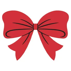 Holiday Bow Window Stickers - Vibrant Red Festive Holiday Stickers - Durable, Weatherproof Vinyl with Easy On/Off Adhesive - Back Slit for Seamless Installation - 14" x 10-5/8"