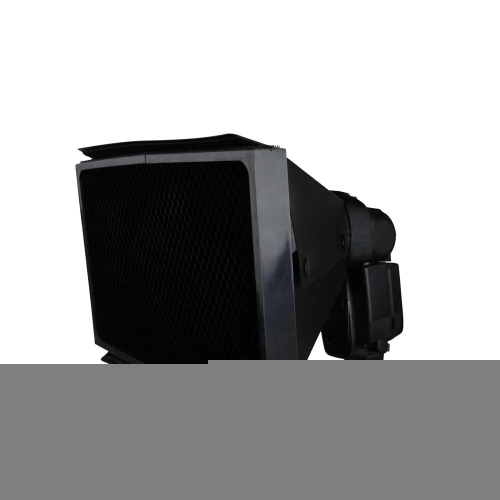 Hypop Rectangular Softbox with 50 Degree Honeycomb Grid for Speedlite Flash(15x20cm)