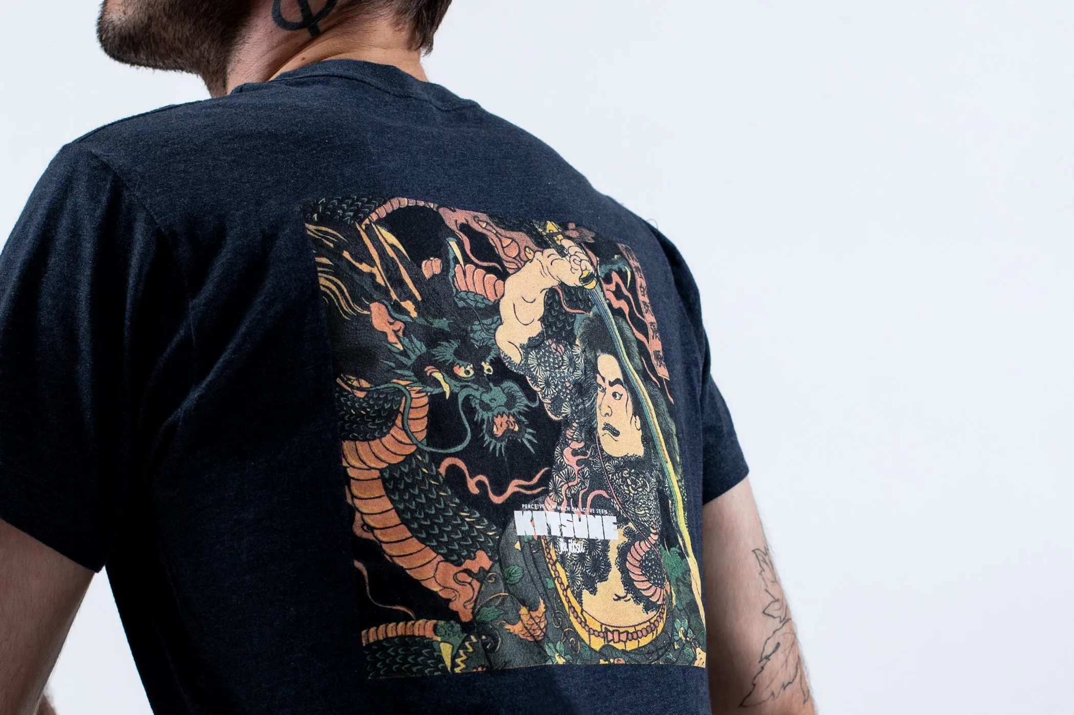 Kitsune "BOX" T-Shirt - Midnight Navy Heather