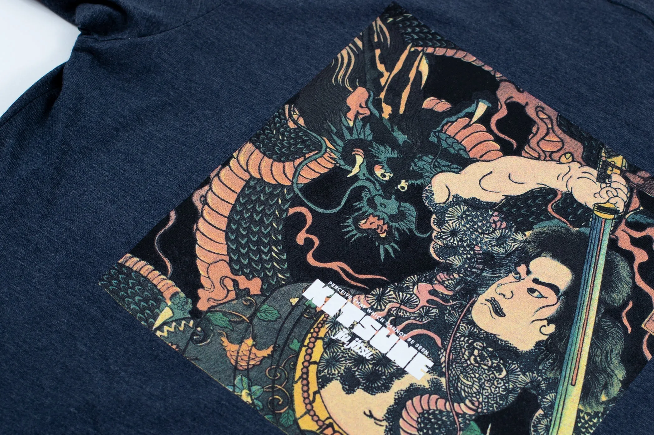 Kitsune "BOX" T-Shirt - Midnight Navy Heather