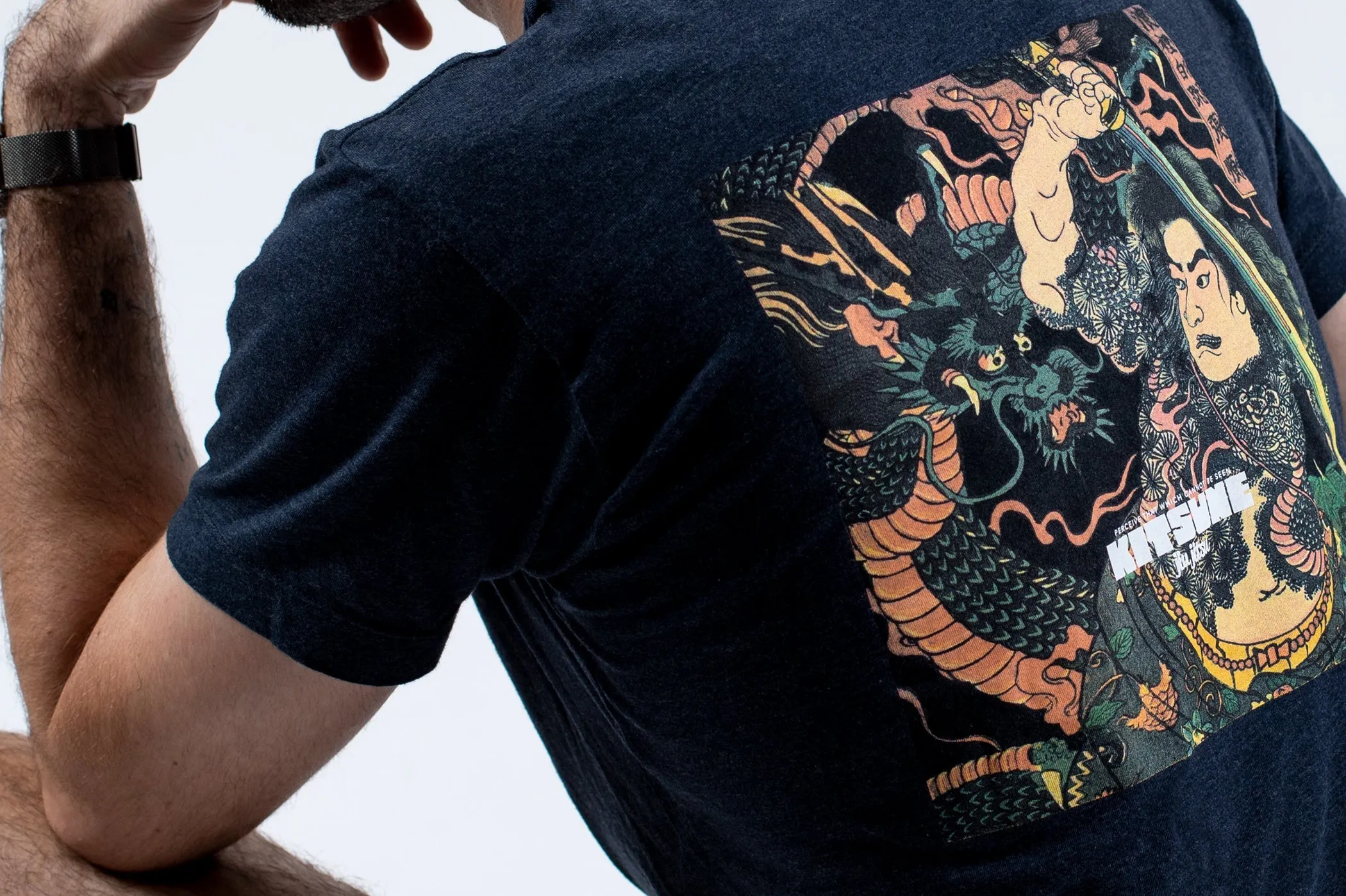 Kitsune "BOX" T-Shirt - Midnight Navy Heather