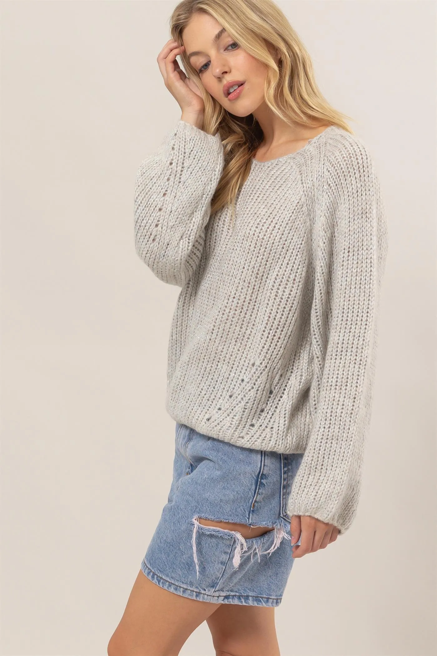 Melange Knit Pullover