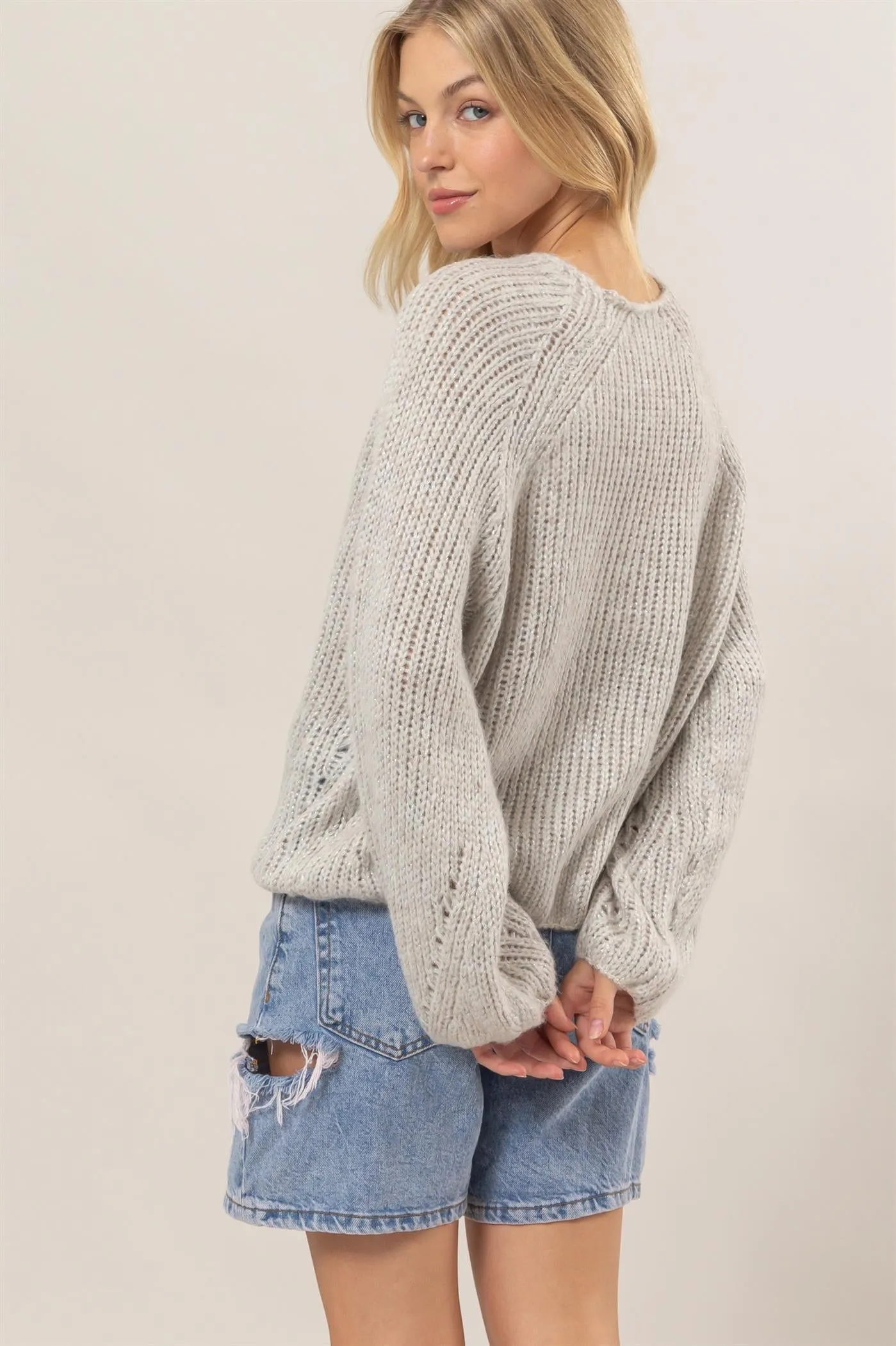 Melange Knit Pullover