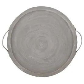 Paulownia   Leather Tray, Grey