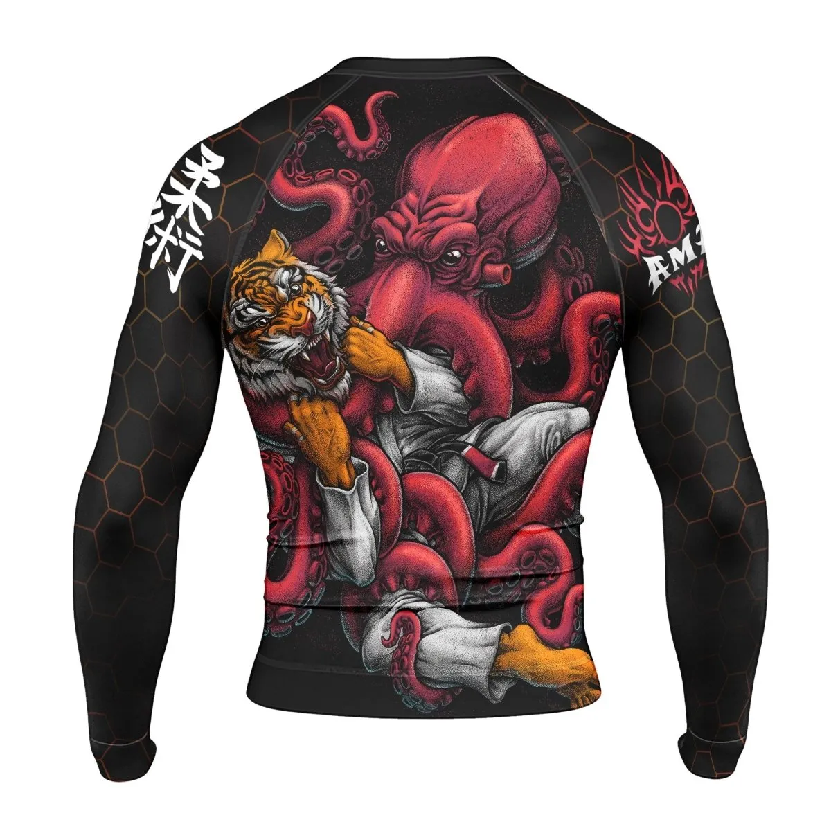 Personalized Cthulhu Battle Tiger Long Sleeve Rash Guard