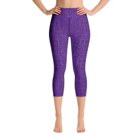 Purple Boucl Capri Yoga Pants