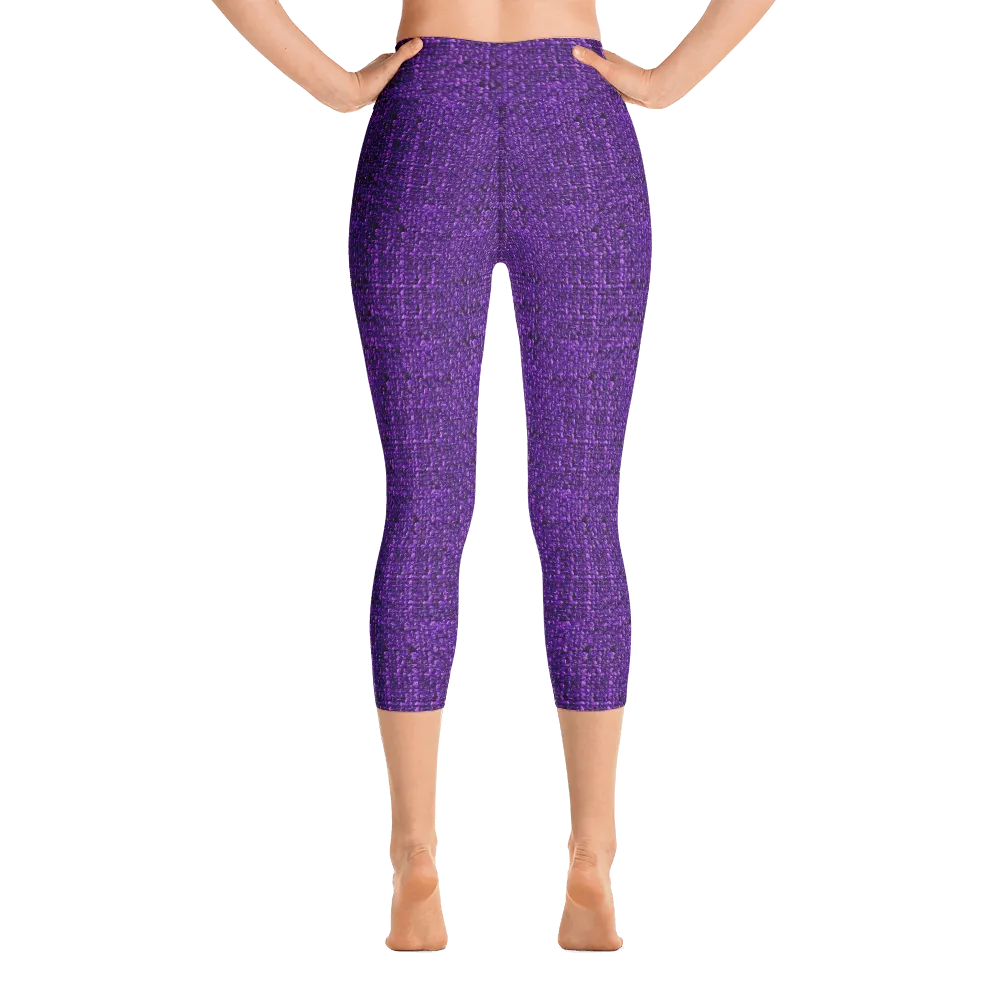 Purple Boucl Capri Yoga Pants