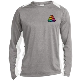 Qreatrz Long Sleeve Heather Colorblock Performance Tee