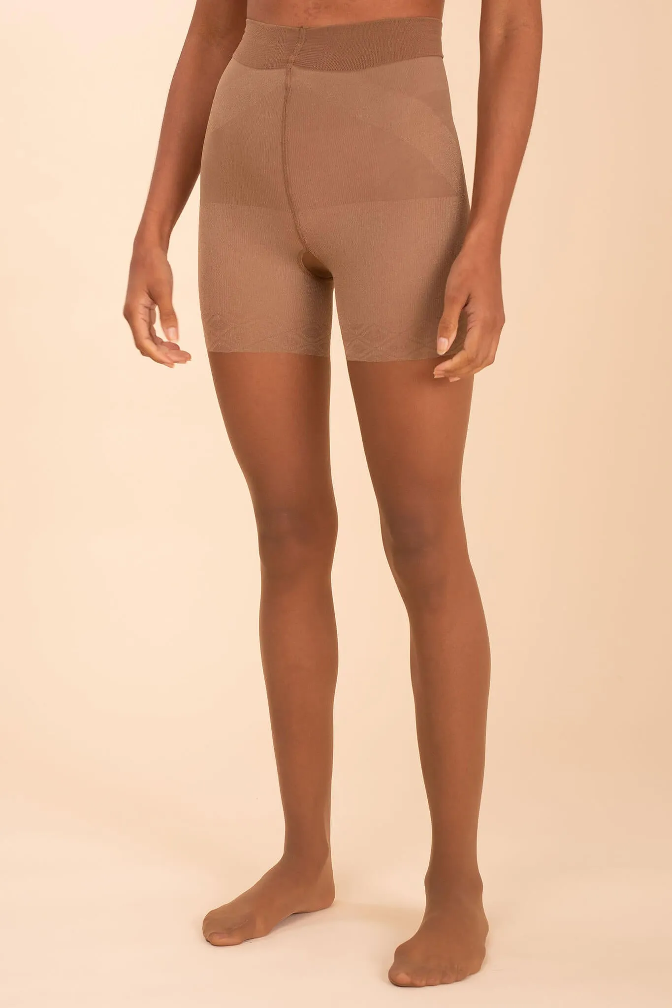 Sheer Contour Tights • Caramel