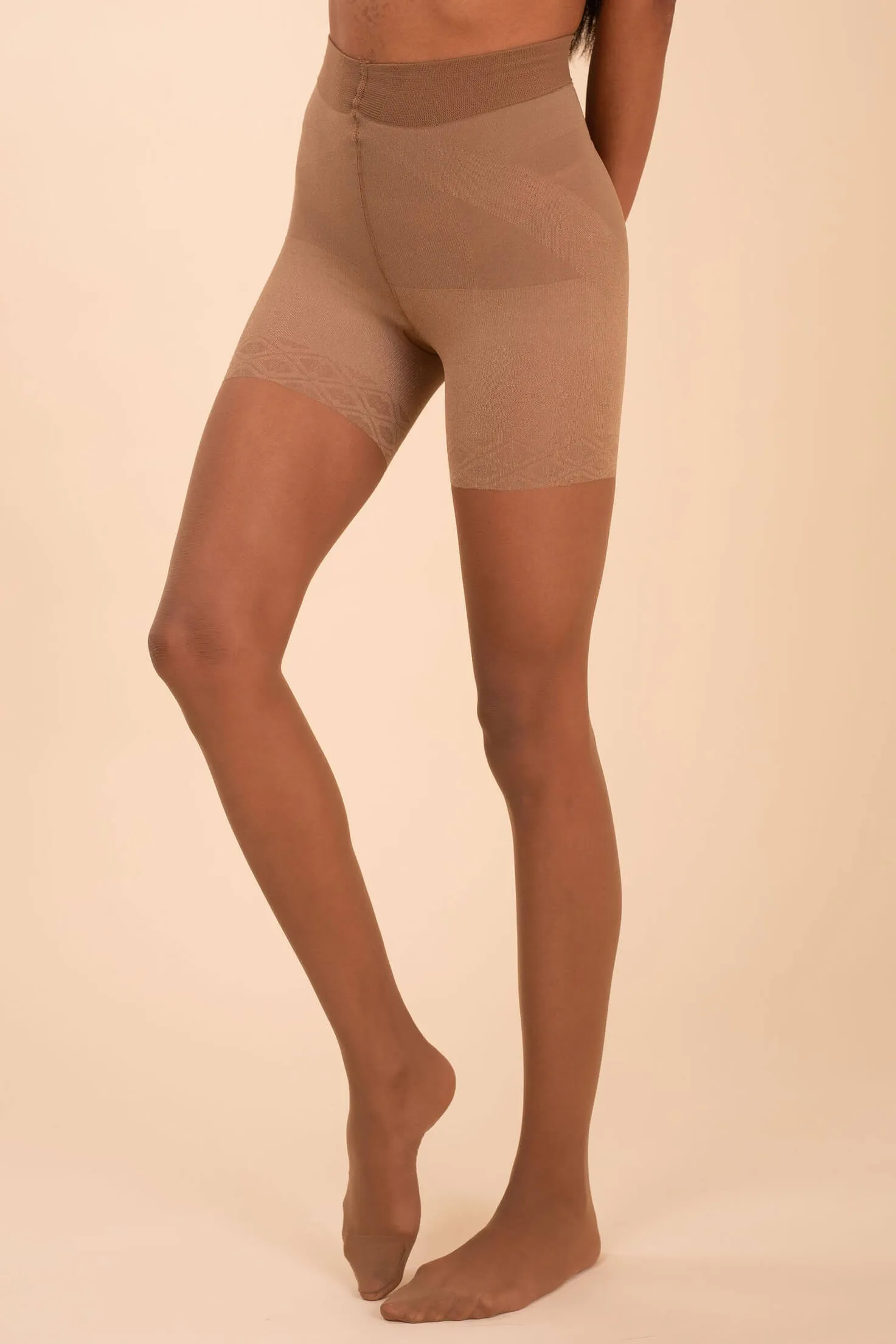 Sheer Contour Tights • Caramel