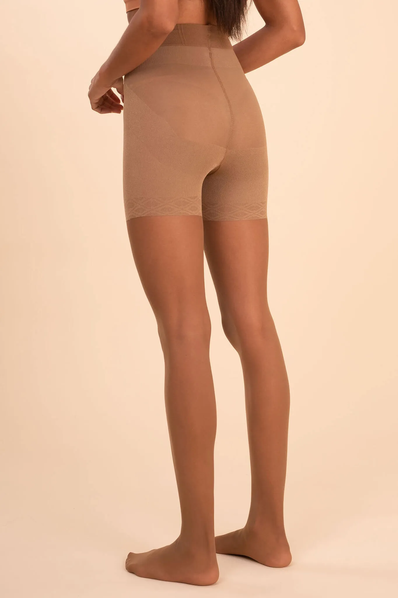 Sheer Contour Tights • Caramel