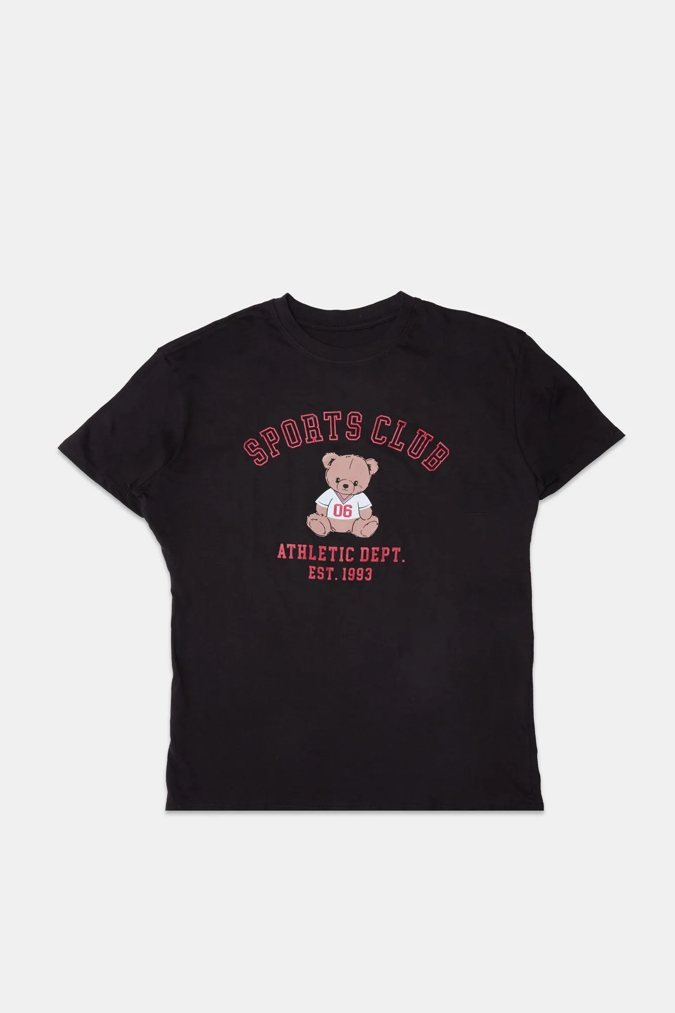T-shirt coupe boyfriend imprimé Sports Club femme