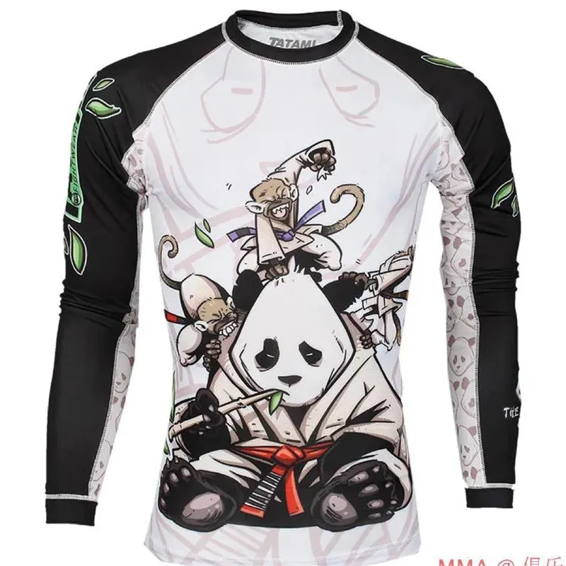 Tatami - Gentle Panda -  Long Sleeve BJJ Compression Shirt / Rash Guard