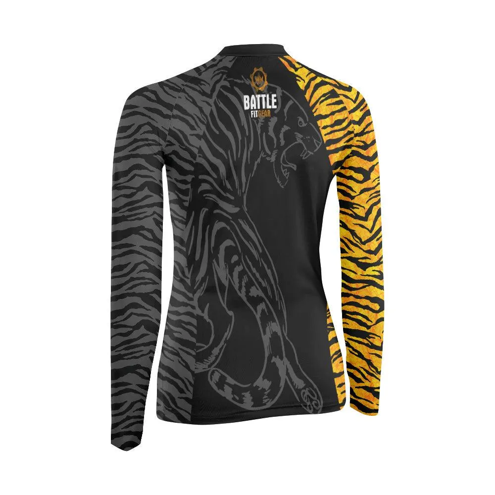 Tiger's Reflection Women's Long Sleeve Rash Guard