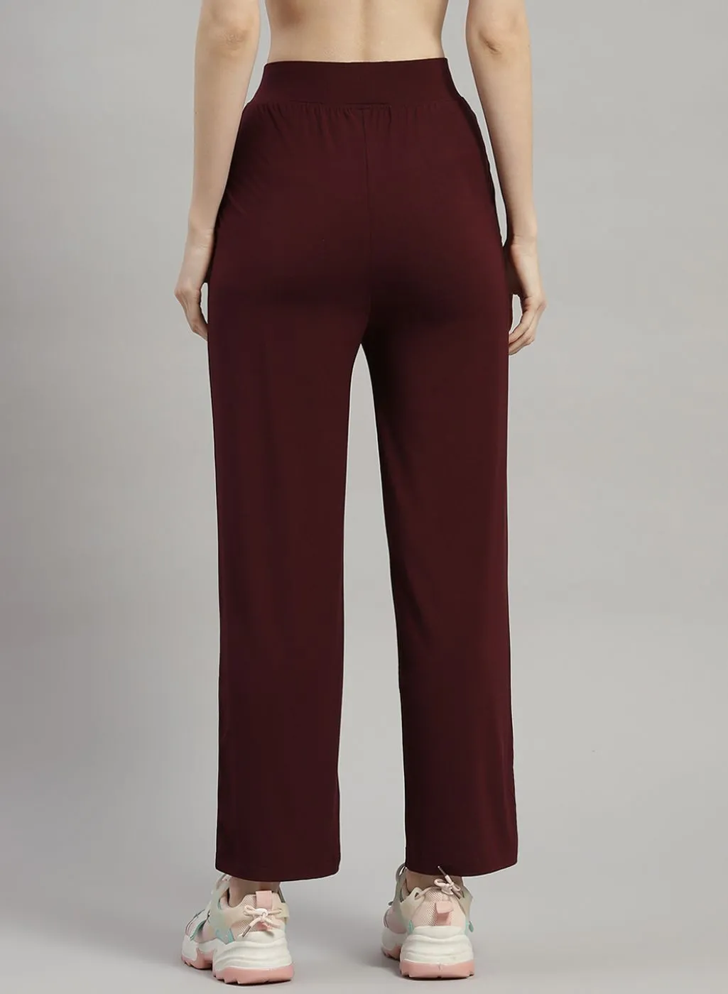 Women Brown Solid Trackpant